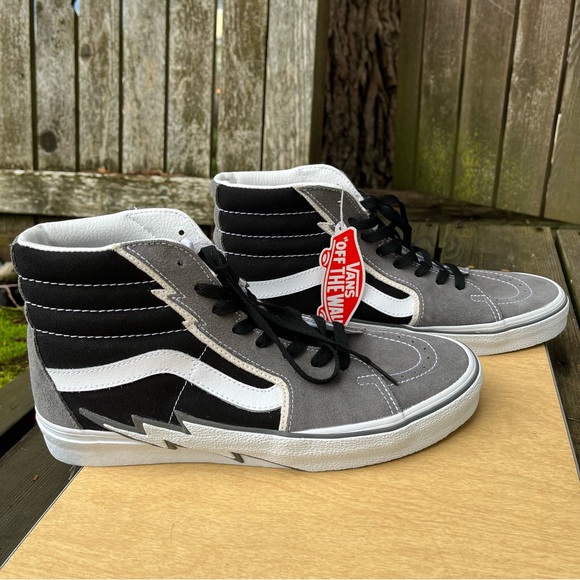 Vans SK8 Hi ‘Bolt Pewter Gray Sneakers 721454 NWT Men’s Sz 10.5 Wm’s Sz 12 - Picture 1 of 14